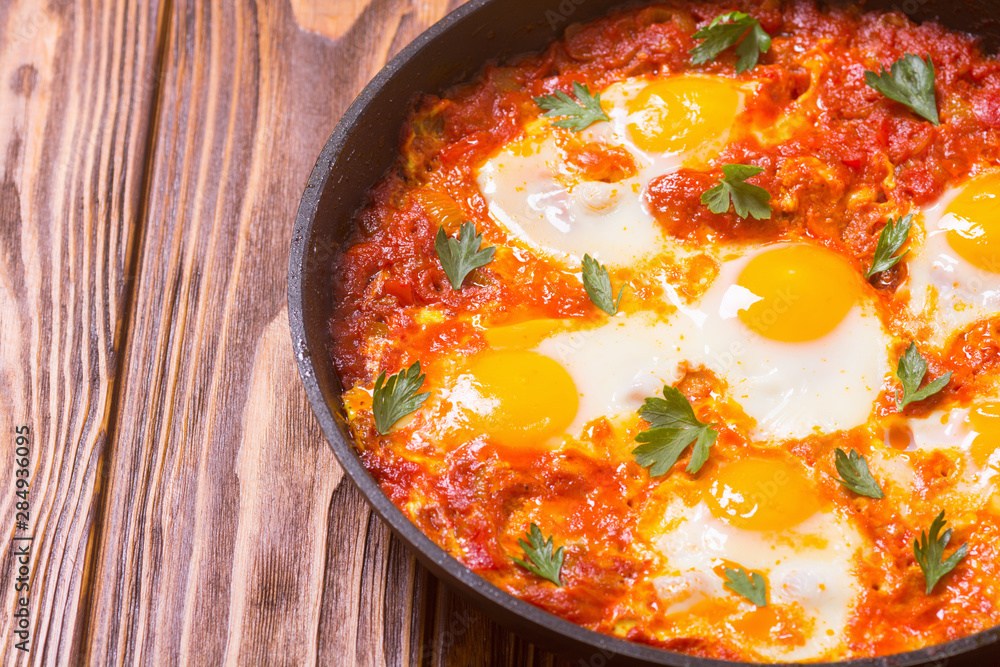 Traditional Israel food Shakshuka Traditional Israel food Shakshuka