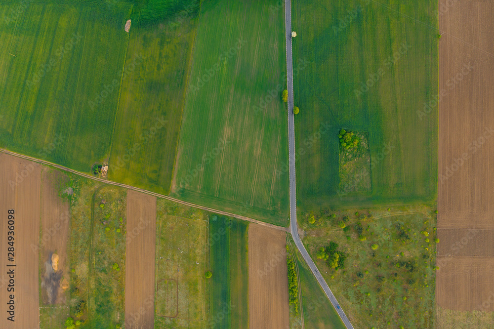 Aerial drone photography of agricultural fields. Beautiful rural landscape of Greater Poland. Aerial drone photography of agricultural fields. Beautiful rural landscape of Greater Poland.