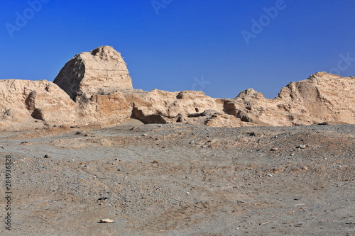 Ruins of the Tibetan fort-ancient town of Miran. Ruoqiang county-Xinjiang-China-0424