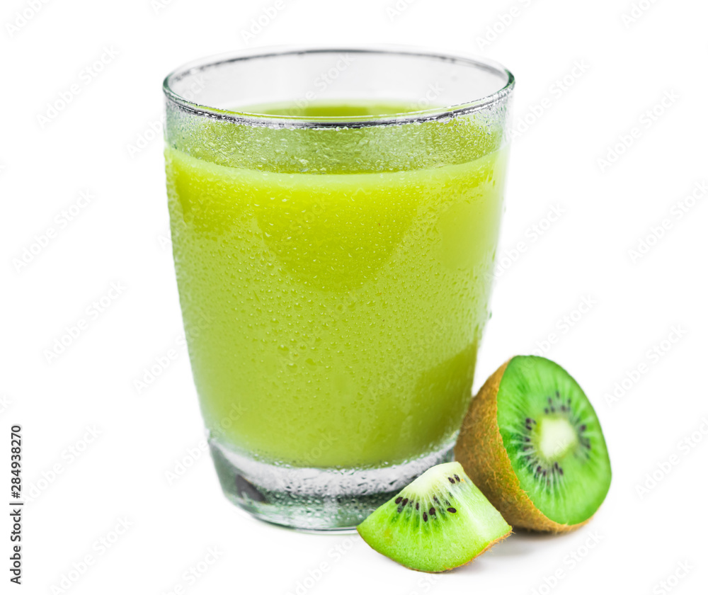 Kiwi Smoothie isolated on white Kiwi Smoothie isolated on white