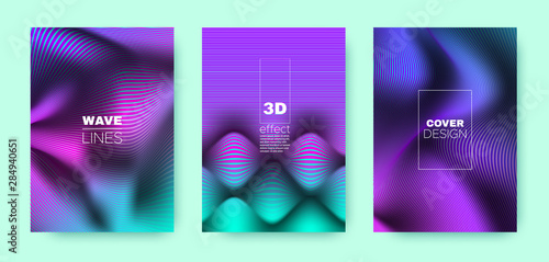 Magenta Wave Concept. Abstract Cover. Dynamic 