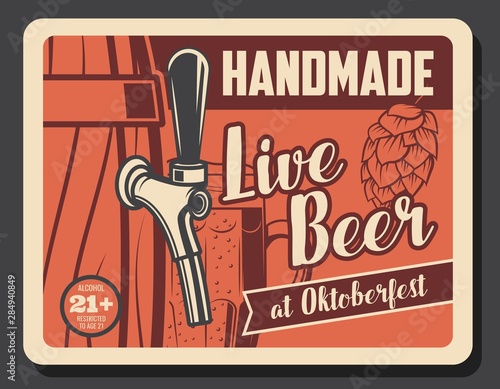 Handmade live beer, Oktoberfest brewing festival