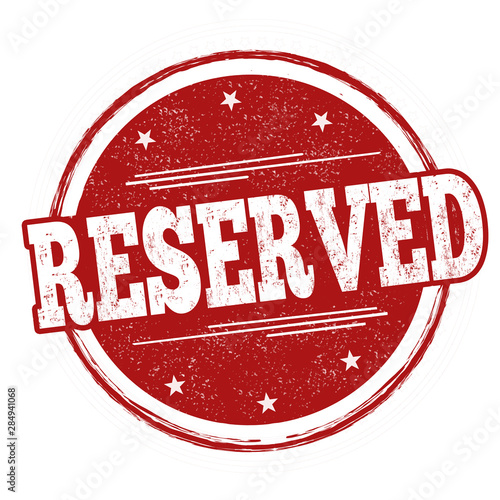 Reserved sign or stamp