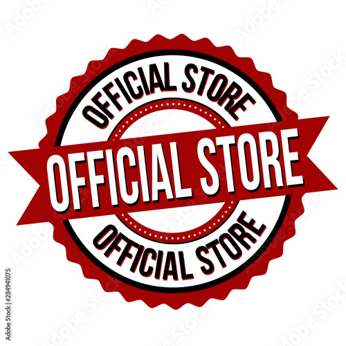Official store label or sticker