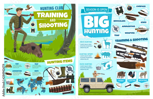 Hunting training club, animals shooting equipment