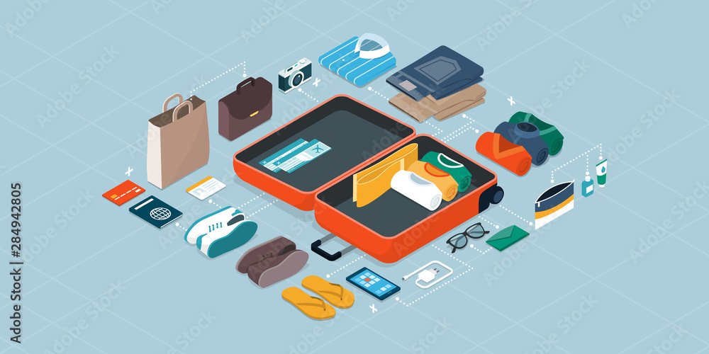 Obraz premium How to pack your suitcase