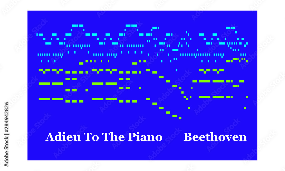 Music graph drawing of Beethoven's Adieu to the Piano