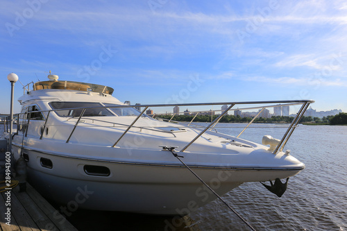 Luxury motor boat. Luxury motor yacht © VP
