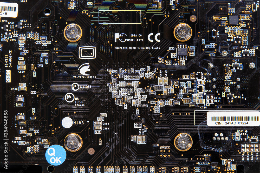 Fototapeta premium Black Circuit Board
