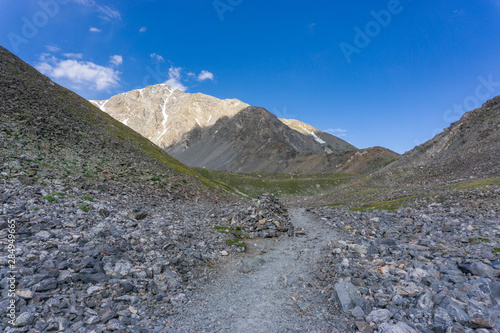 Cairn marking the alpine trail to Gray's Peak, Colorado photo