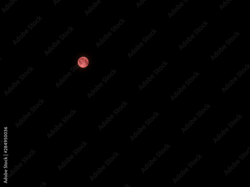 Blood Moon - The lunar eclipse on July 27, 2018 on a black background. Blood Moon - The lunar eclipse on July 27, 2018 on a black background.