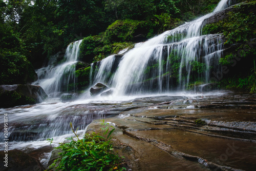 Natural View  Tat Wiman Thip Waterfall In Bueng Khong Long Subdistrict  Seka District  Bueng Kan Province  Thailand