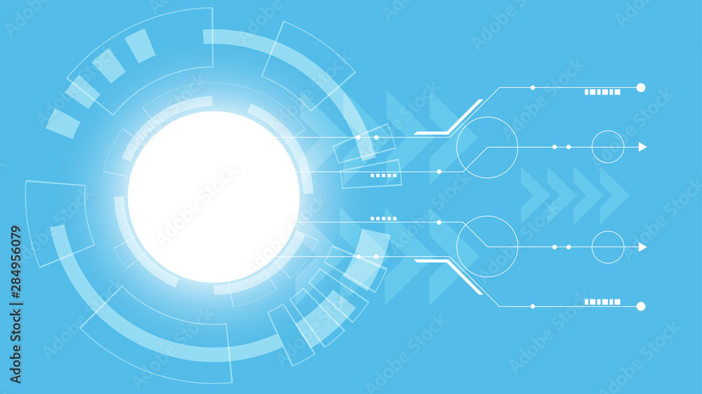 Naklejka premium Abstract Digital background.Business growth transformation to digital and Successful financial technology.