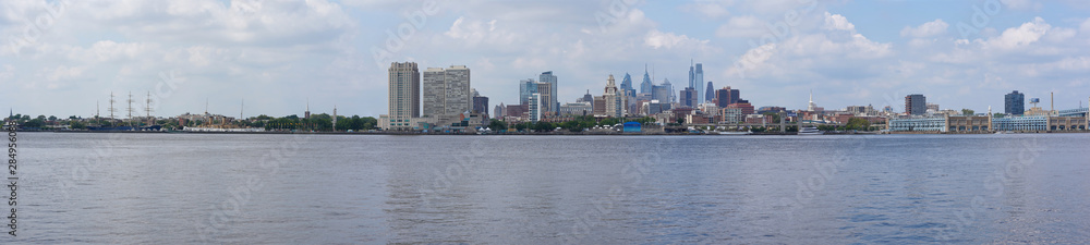 Philadelphia skyline as a panorama