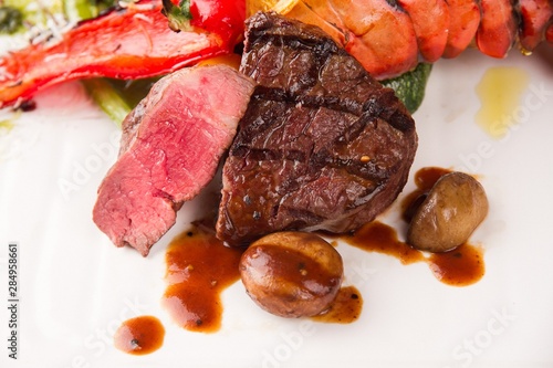 Beef steak on a plate