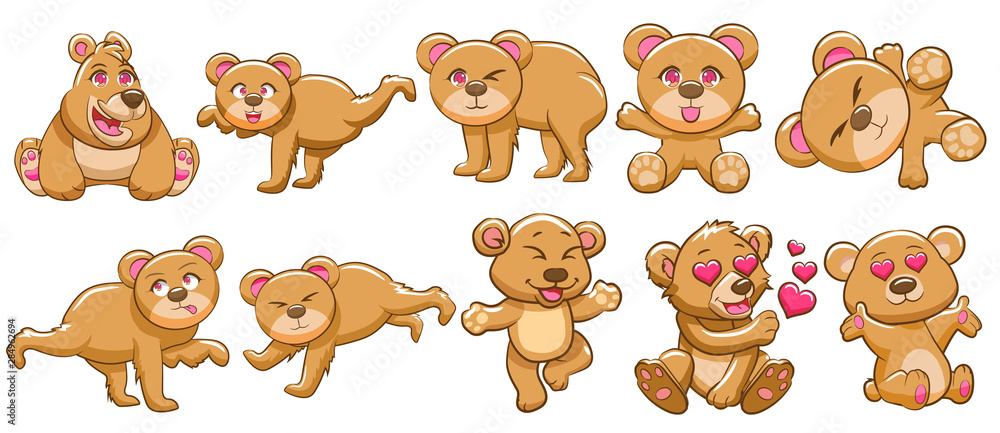 Bear Vector Set teddy bear vector set graphic clipart design Stock Vector | Adobe Stock