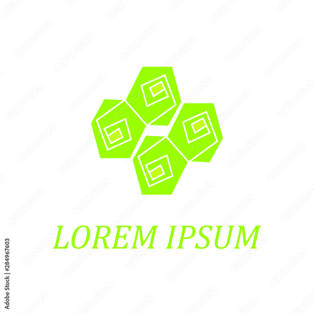 abstract hexagon logo. nature logo abstract hexagon logo. nature logo