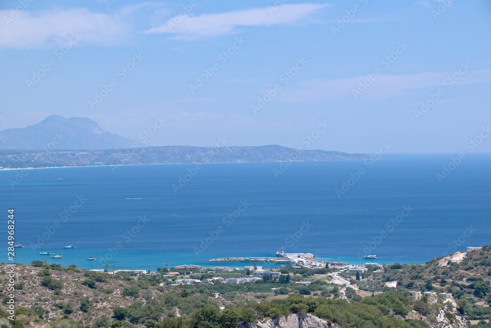 Landscape shot at Kamari on the island Kos in Greece