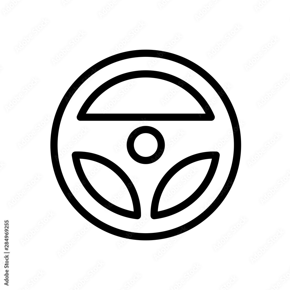 Steering wheel vector icon design template Steering wheel vector icon design template