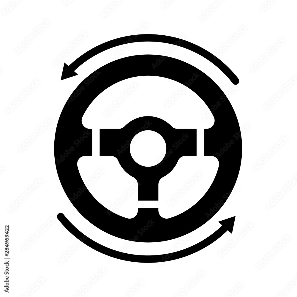 Steering wheel vector icon design template Steering wheel vector icon design template