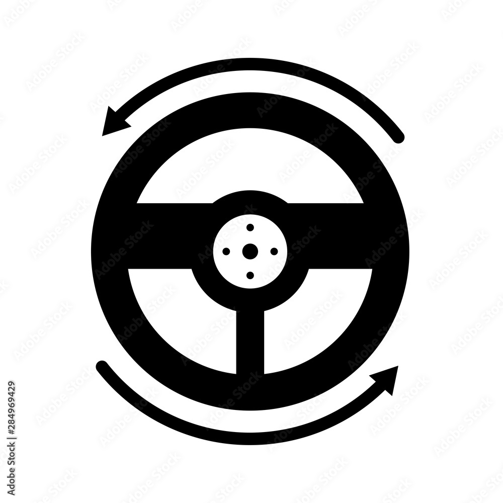 Steering wheel vector icon design template Steering wheel vector icon design template