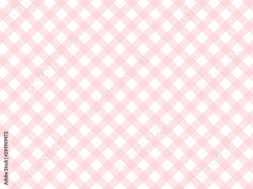 斜めギンガムチェック　ピンク