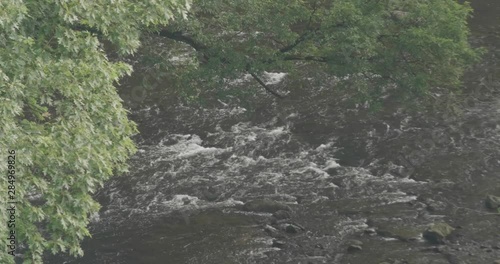 High angle shot of the Wissahickon creek from henry Ave. bridge photo