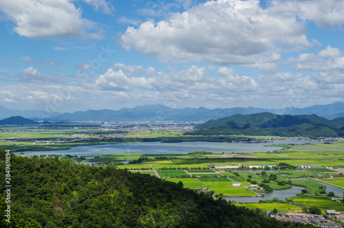 八幡山から見る近江の水郷