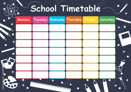School Timetable School board