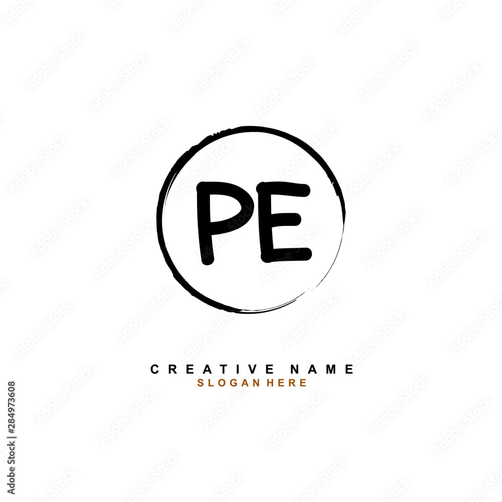 P E PE Initial logo template vector. Letter logo concept P E PE Initial logo template vector. Letter logo concept
