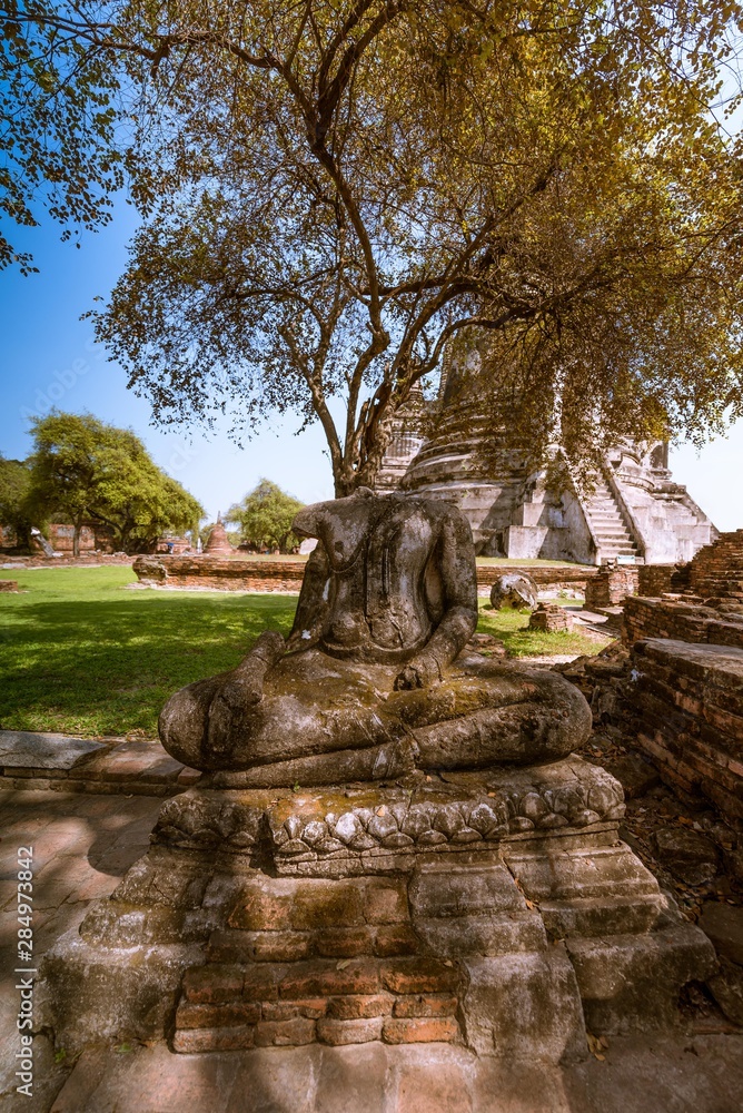 Templos no Parque Histórico de Ayutthaya