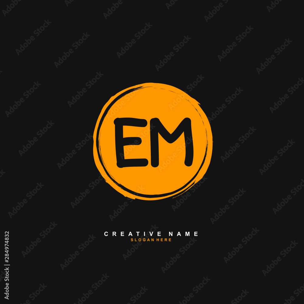 E M EM Initial logo template vector. Letter logo concept. E M EM Initial logo template vector. Letter logo concept.