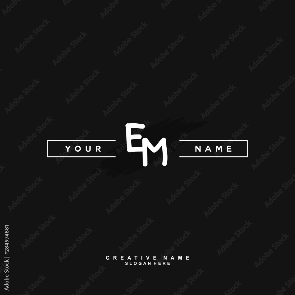 E M EM Initial logo template vector. Letter logo concept. E M EM Initial logo template vector. Letter logo concept.