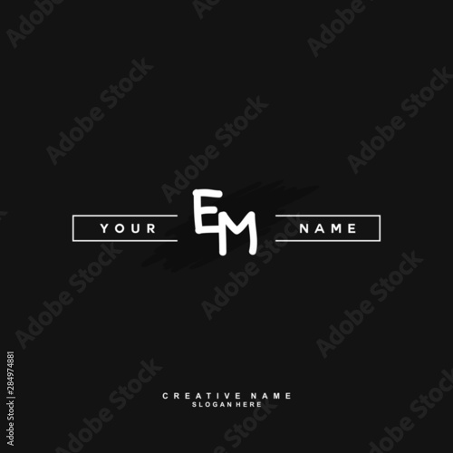 E M EM Initial logo template vector. Letter logo concept.