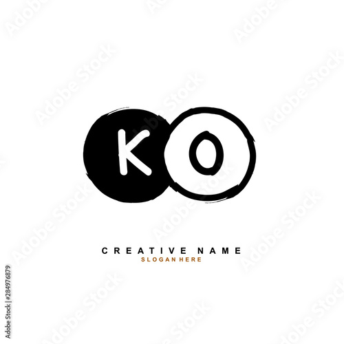 K O KO Initial logo template vector. Letter logo concept