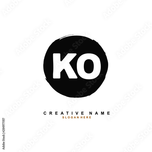 K O KO Initial logo template vector. Letter logo concept