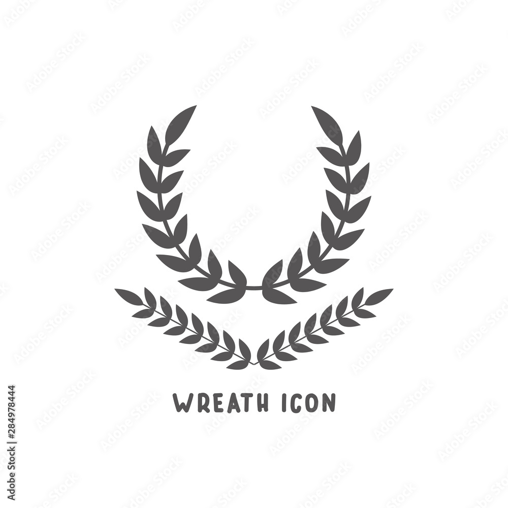 Wreath icon simple flat style vector illustration.