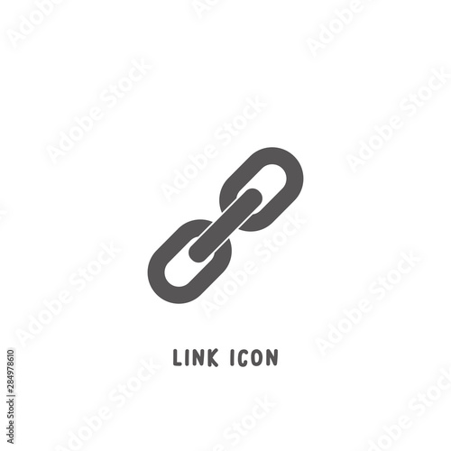 Link icon simple flat style vector illustration.