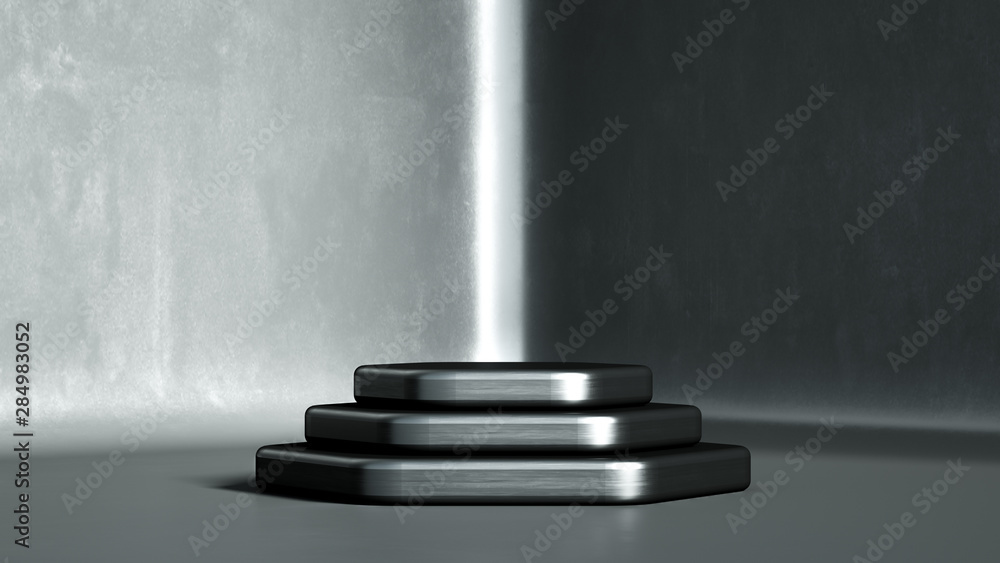 Fototapeta premium Beautiful luxury background pedestal. 3d illustration, 3d rendering.