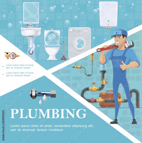 Cartoon Plumbing Service Template
