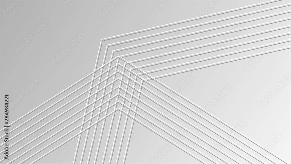 Abstract Geometrical Lines Vector with White Grey Gradient Background for Designs Web Design Banner Poster etc.