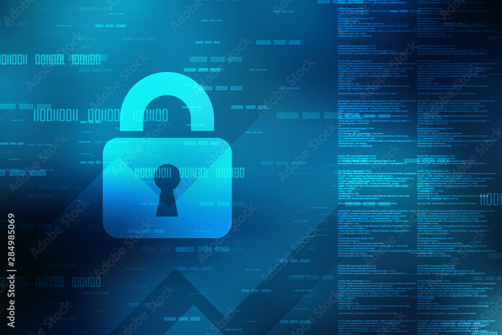 2d illustration Safety concept: Closed Padlock on digital background 2d illustration Safety concept: Closed Padlock on digital background