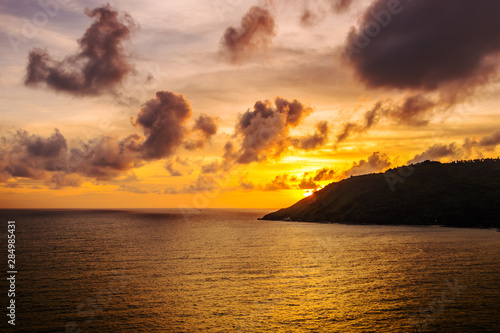Sea sunset or sunrise with colorful of sky and cloud in twilight © jimbophotoart