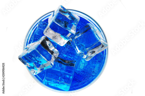 blue curacao drink isolated