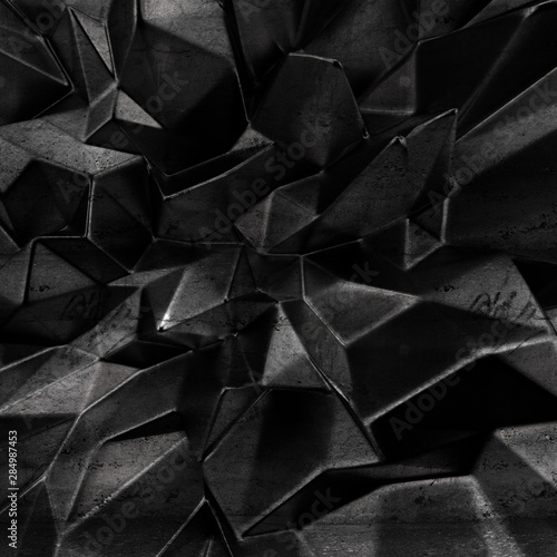 Wallpaper Mural Abstract triangle crystal background. 3d illustration, 3d rendering. Torontodigital.ca