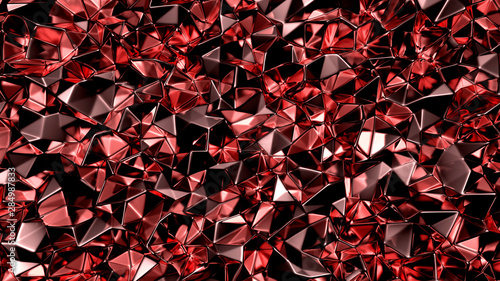 Abstract triangle crystal background. 3d illustration  3d rendering.