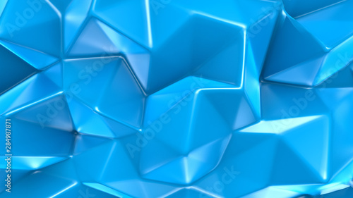 Abstract triangle crystal background. 3d illustration  3d rendering.