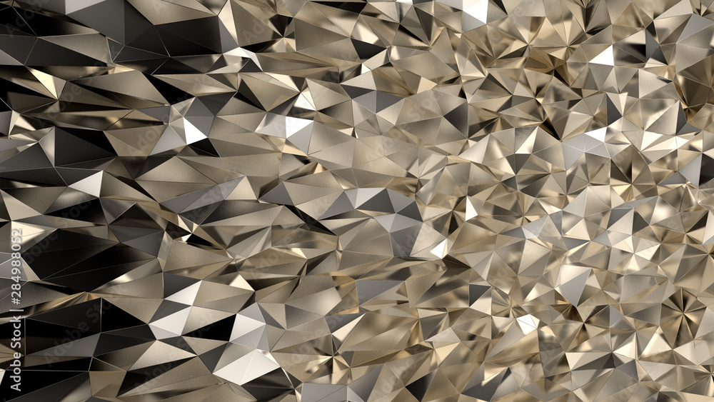 Obraz premium Abstract triangle crystal background. 3d illustration, 3d rendering.