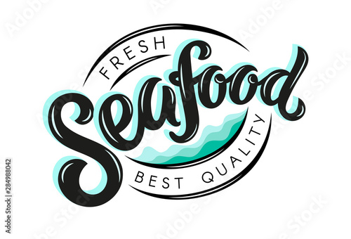 Seafood brushlettering photo