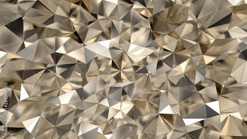 Abstract triangle crystal background. 3d illustration, 3d rendering.